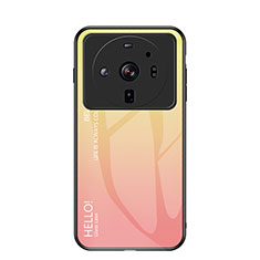Silikon Schutzhülle Rahmen Tasche Hülle Spiegel Farbverlauf Regenbogen M01 für Xiaomi Mi 12 Ultra 5G Orange
