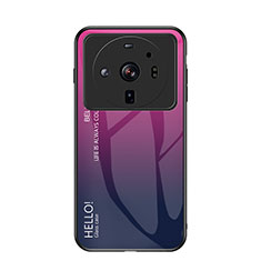 Silikon Schutzhülle Rahmen Tasche Hülle Spiegel Farbverlauf Regenbogen M01 für Xiaomi Mi 12 Ultra 5G Pink