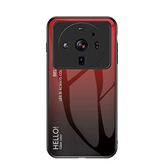 Silikon Schutzhülle Rahmen Tasche Hülle Spiegel Farbverlauf Regenbogen M01 für Xiaomi Mi 12 Ultra 5G Rot