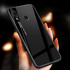 Silikon Schutzhülle Rahmen Tasche Hülle Spiegel Farbverlauf Regenbogen M01 für Xiaomi Redmi Note 7 Pro Schwarz