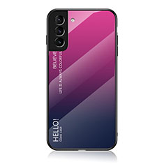 Silikon Schutzhülle Rahmen Tasche Hülle Spiegel Farbverlauf Regenbogen M02 für Samsung Galaxy S21 FE 5G Pink