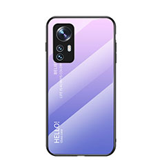 Silikon Schutzhülle Rahmen Tasche Hülle Spiegel Farbverlauf Regenbogen M02 für Xiaomi Mi 12 5G Helles Lila