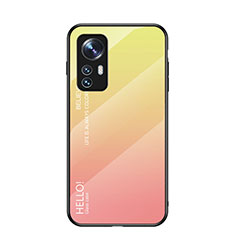 Silikon Schutzhülle Rahmen Tasche Hülle Spiegel Farbverlauf Regenbogen M02 für Xiaomi Mi 12 5G Orange