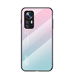 Silikon Schutzhülle Rahmen Tasche Hülle Spiegel Farbverlauf Regenbogen M02 für Xiaomi Mi 12 5G Rosa