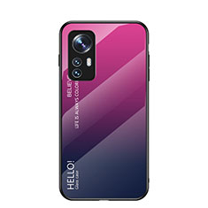 Silikon Schutzhülle Rahmen Tasche Hülle Spiegel Farbverlauf Regenbogen M02 für Xiaomi Mi 12S 5G Pink