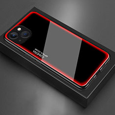 Silikon Schutzhülle Rahmen Tasche Hülle Spiegel für Apple iPhone 13 Mini Rot