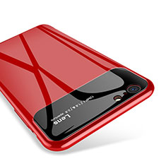 Silikon Schutzhülle Rahmen Tasche Hülle Spiegel für Apple iPhone 6 Plus Rot