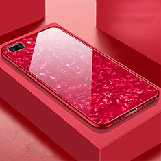 Silikon Schutzhülle Rahmen Tasche Hülle Spiegel für Apple iPhone 8 Plus Rot