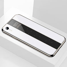 Silikon Schutzhülle Rahmen Tasche Hülle Spiegel für Apple iPhone XR Weiß