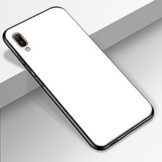 Silikon Schutzhülle Rahmen Tasche Hülle Spiegel für Huawei Enjoy 9e Weiß