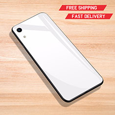 Silikon Schutzhülle Rahmen Tasche Hülle Spiegel für Huawei Honor 8A Weiß