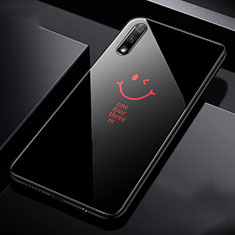 Silikon Schutzhülle Rahmen Tasche Hülle Spiegel für Huawei Honor 9X Schwarz