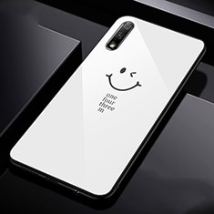 Silikon Schutzhülle Rahmen Tasche Hülle Spiegel für Huawei Honor 9X Weiß