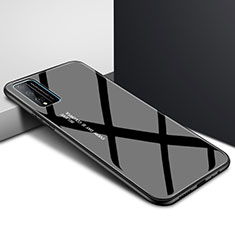 Silikon Schutzhülle Rahmen Tasche Hülle Spiegel für Huawei Honor Play4T Pro Schwarz