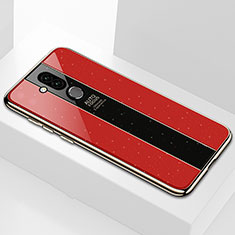Silikon Schutzhülle Rahmen Tasche Hülle Spiegel für Huawei Mate 20 Lite Rot