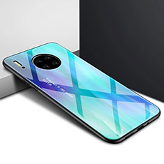 Silikon Schutzhülle Rahmen Tasche Hülle Spiegel für Huawei Mate 30E Pro 5G Blau