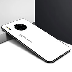 Silikon Schutzhülle Rahmen Tasche Hülle Spiegel für Huawei Mate 30E Pro 5G Weiß