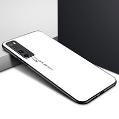 Silikon Schutzhülle Rahmen Tasche Hülle Spiegel für Huawei Nova 7 Pro 5G Weiß