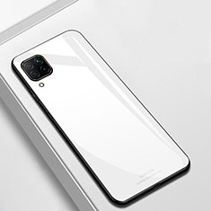 Silikon Schutzhülle Rahmen Tasche Hülle Spiegel für Huawei Nova 7i Weiß
