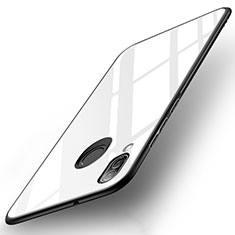 Silikon Schutzhülle Rahmen Tasche Hülle Spiegel für Huawei P20 Lite Weiß