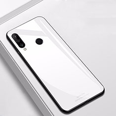 Silikon Schutzhülle Rahmen Tasche Hülle Spiegel für Huawei P30 Lite Weiß