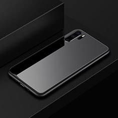 Silikon Schutzhülle Rahmen Tasche Hülle Spiegel für Huawei P30 Pro Schwarz