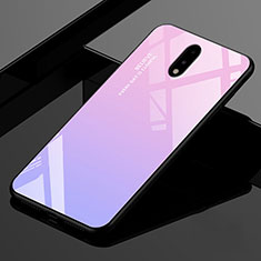 Silikon Schutzhülle Rahmen Tasche Hülle Spiegel für OnePlus 7 Rosa