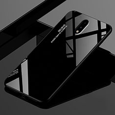 Silikon Schutzhülle Rahmen Tasche Hülle Spiegel für OnePlus 7 Schwarz