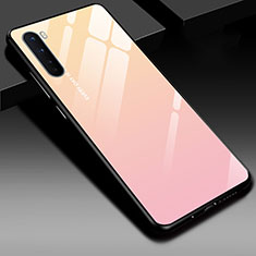 Silikon Schutzhülle Rahmen Tasche Hülle Spiegel für OnePlus Nord Gelb