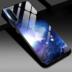 Silikon Schutzhülle Rahmen Tasche Hülle Spiegel für OnePlus Nord Hellblau