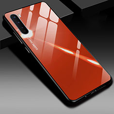 Silikon Schutzhülle Rahmen Tasche Hülle Spiegel für OnePlus Nord Orange