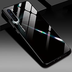 Silikon Schutzhülle Rahmen Tasche Hülle Spiegel für OnePlus Nord Silber und Schwarz
