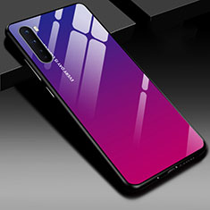 Silikon Schutzhülle Rahmen Tasche Hülle Spiegel für OnePlus Nord Violett