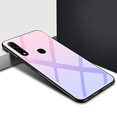Silikon Schutzhülle Rahmen Tasche Hülle Spiegel für Oppo A31 Violett