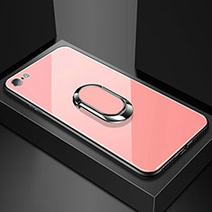 Silikon Schutzhülle Rahmen Tasche Hülle Spiegel für Oppo A71 Rosa