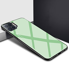Silikon Schutzhülle Rahmen Tasche Hülle Spiegel für Oppo A93 Minzgrün