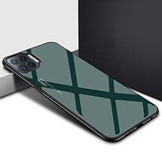 Silikon Schutzhülle Rahmen Tasche Hülle Spiegel für Oppo A93 Nachtgrün