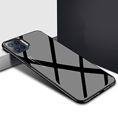 Silikon Schutzhülle Rahmen Tasche Hülle Spiegel für Oppo A93 Schwarz