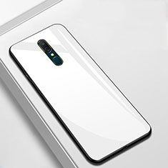 Silikon Schutzhülle Rahmen Tasche Hülle Spiegel für Oppo A9X Weiß