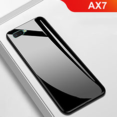 Silikon Schutzhülle Rahmen Tasche Hülle Spiegel für Oppo AX7 Schwarz