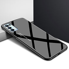Silikon Schutzhülle Rahmen Tasche Hülle Spiegel für Oppo Find X3 Lite 5G Schwarz