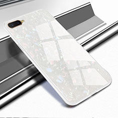 Silikon Schutzhülle Rahmen Tasche Hülle Spiegel für Oppo R15X Weiß