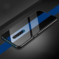 Silikon Schutzhülle Rahmen Tasche Hülle Spiegel für Oppo Reno2 Blau