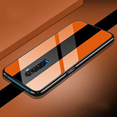Silikon Schutzhülle Rahmen Tasche Hülle Spiegel für Oppo Reno2 Orange