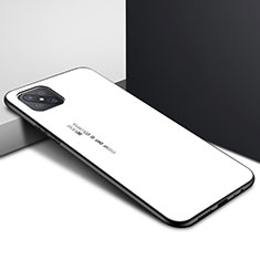 Silikon Schutzhülle Rahmen Tasche Hülle Spiegel für Oppo Reno4 Z 5G Weiß
