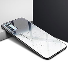 Silikon Schutzhülle Rahmen Tasche Hülle Spiegel für Oppo Reno5 Pro 5G Grau