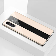 Silikon Schutzhülle Rahmen Tasche Hülle Spiegel für Samsung Galaxy Note 10 5G Gold