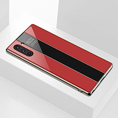 Silikon Schutzhülle Rahmen Tasche Hülle Spiegel für Samsung Galaxy Note 10 5G Rot