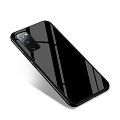 Silikon Schutzhülle Rahmen Tasche Hülle Spiegel für Samsung Galaxy S20 FE 5G Schwarz