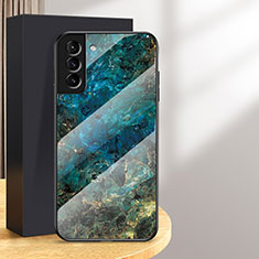 Silikon Schutzhülle Rahmen Tasche Hülle Spiegel für Samsung Galaxy S24 5G Grün